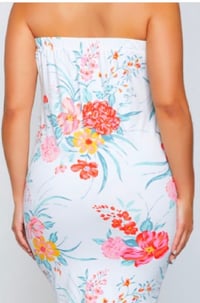 Image 2 of White Halter Top Flower dress 