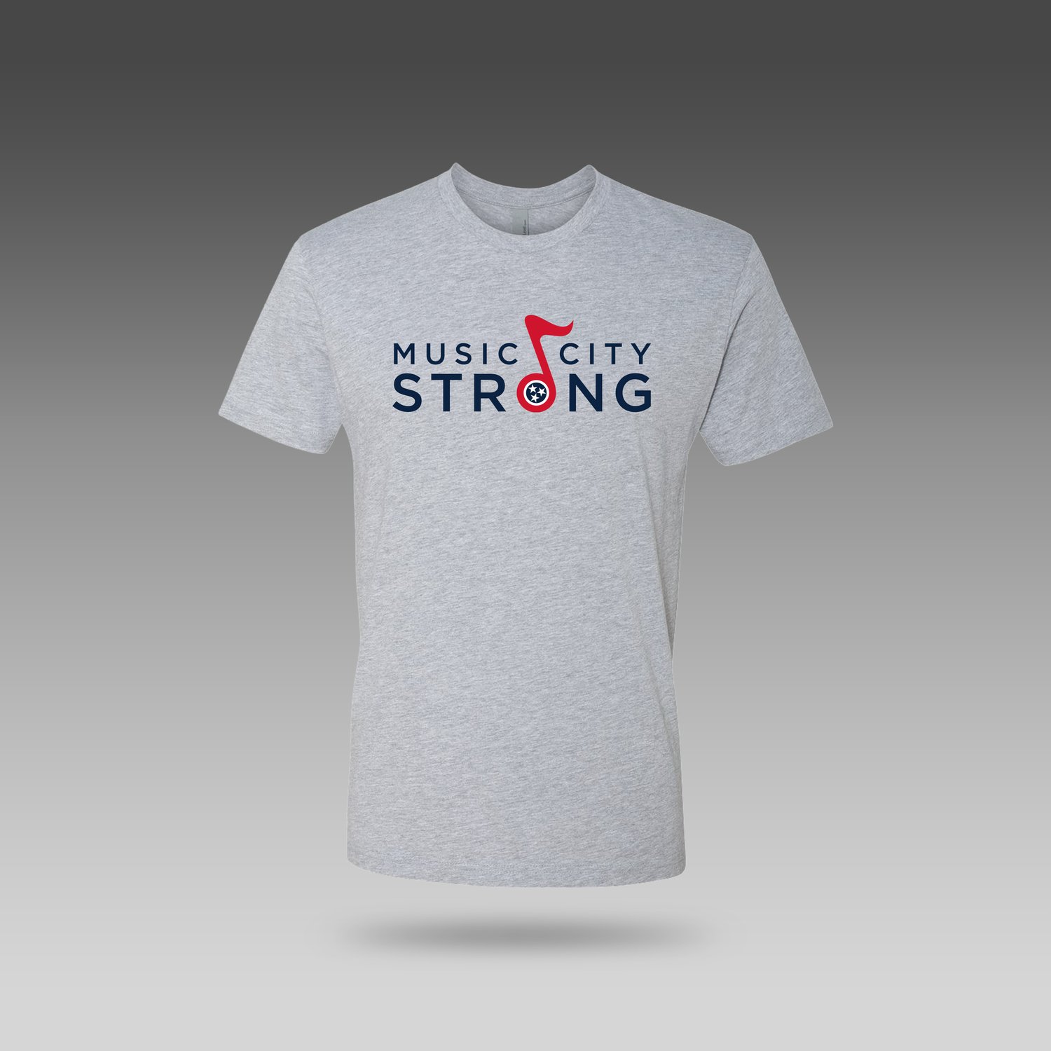 Image of Music City Strong™ Music Note T-Shirt (Heather Gray)
