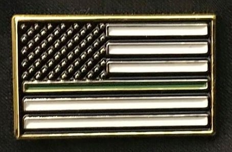 Image of GREEN LINE LAPEL PIN