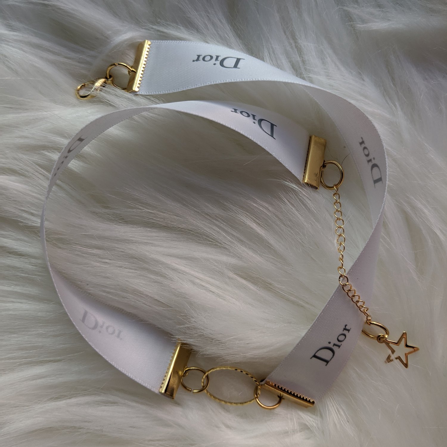 Image of WHITE DIOR choker