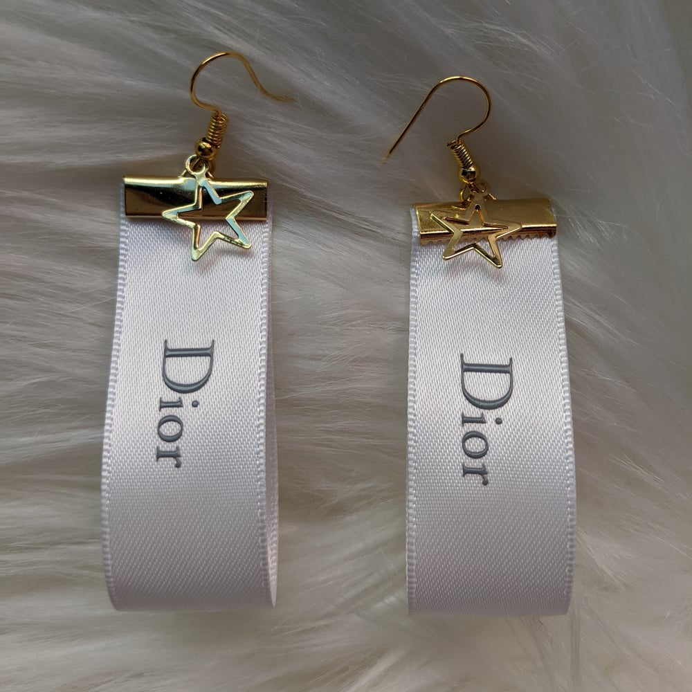 Image of WHITE DIOR earrings