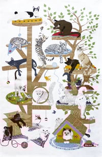 Image 1 of Playful Cats Tea Towel