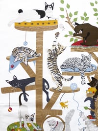 Image 2 of Playful Cats Tea Towel