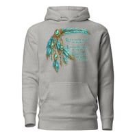 Image 2 of Listen to the Wind Western Feather Hoodie – Inspirational Cowgirl Quote Boho Western Sweatshirt