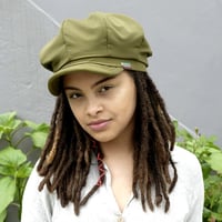 Image 2 of Jah Roots Stretch Hats With Beak (Olive)