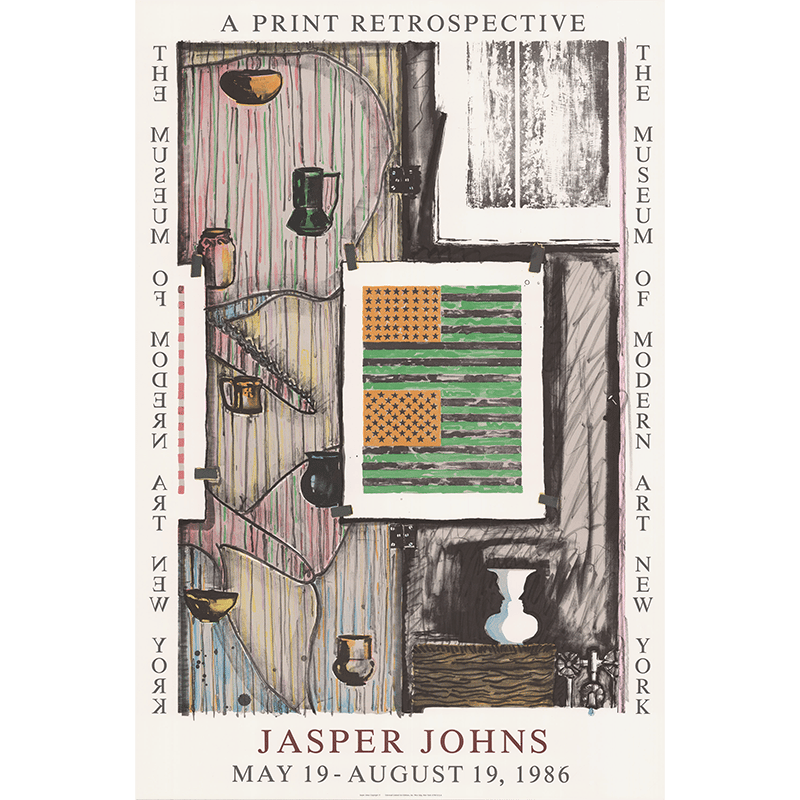 Image of Jasper Johns Print Retrospective MoMA poster