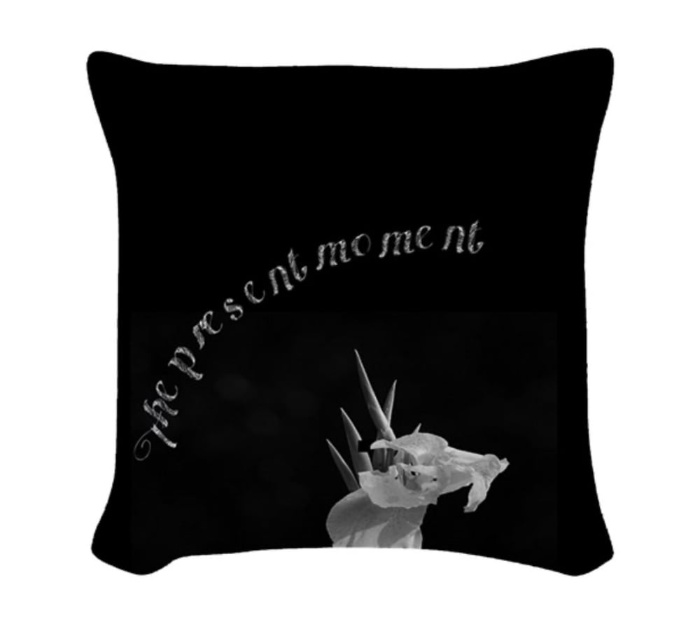 Image of Black Orchid Decorative Pillow 