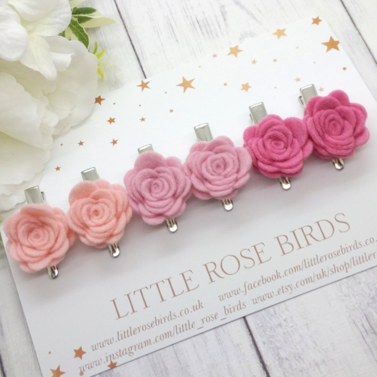Image of CHOOSE YOUR OWN - Small Rose Pigtail Set - Choice of 52 Colours