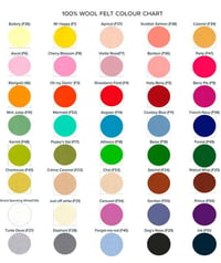 Image 3 of CHOOSE YOUR COLOUR - Medium Felt Rose Clip - Choice of 50 Colours