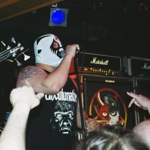 Image of Billy Milano's 'Super Danger Mask' with personalized autograph.