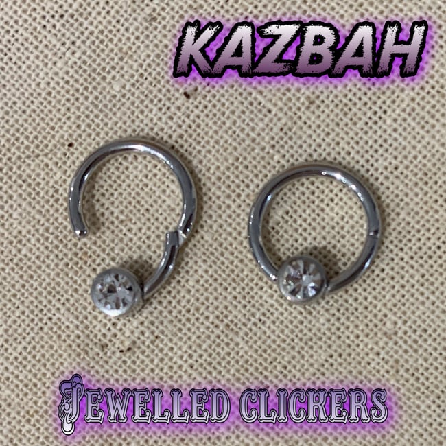 Jewelled clickers-ANODIZED titanium-1.2mm x 8mm