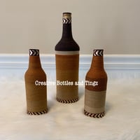 Brown bottles set of 3