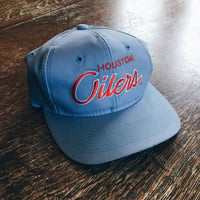 Image 1 of Original 90’s Sports Specialties Houston Oilers Snapback Hat.