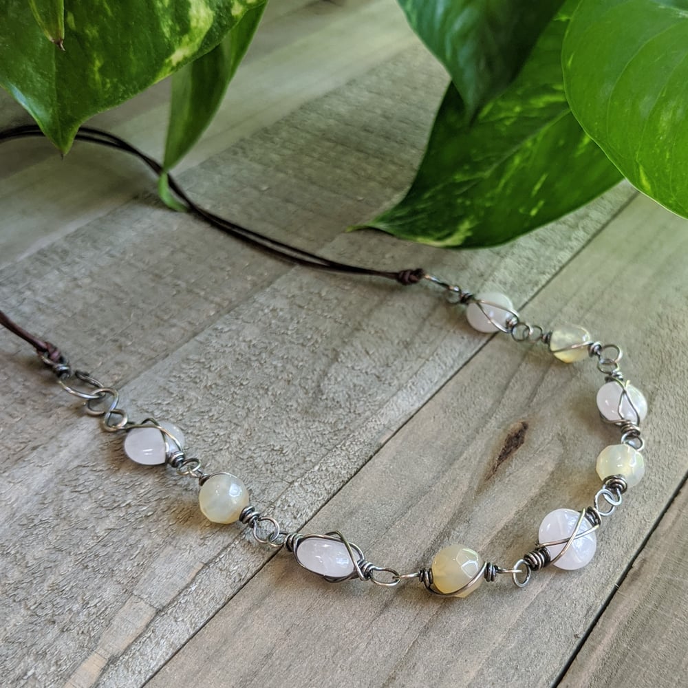 Rose Quartz & Carnelian Necklace