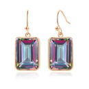 Image 2 of Emerald Cut Mystic Topaz Drop Earrings