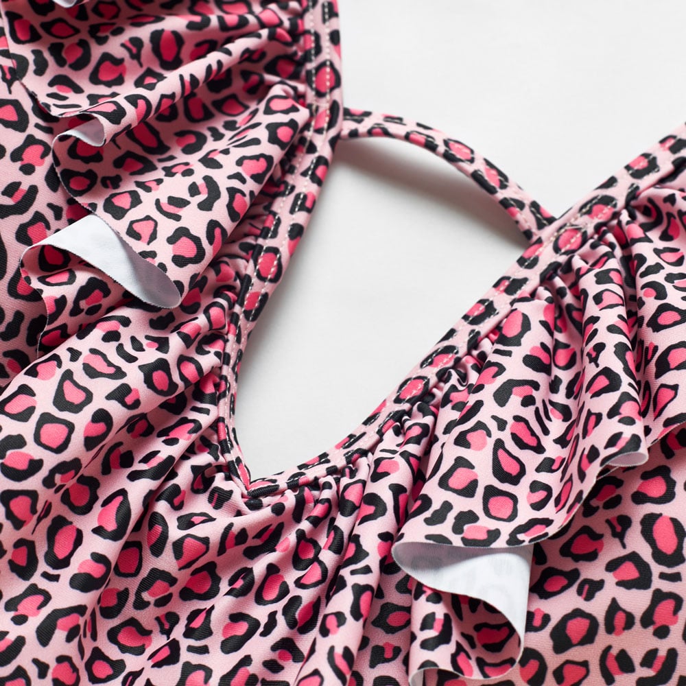 Image of Mumma & Me ‘Pink Leopard’ Family Matching Swimwear