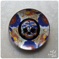 Image 1 of Skully - Hand Painted Vintage Plate