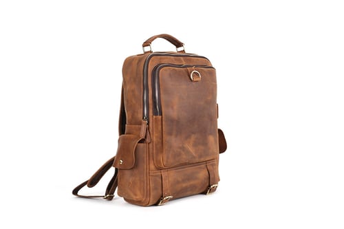 Image of Handmade Vintage Leather Backpack, Travel Backpack, Hiking Backpack, Laptop Backpack M398