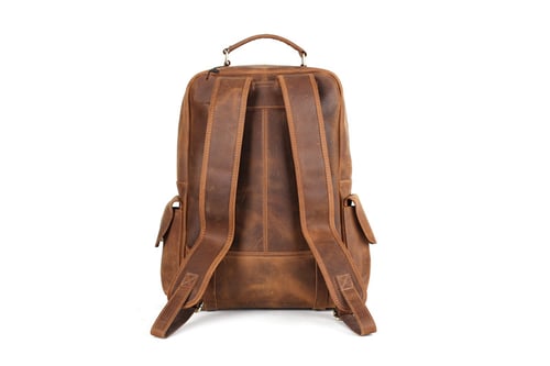 Image of Handmade Vintage Leather Backpack, Travel Backpack, Hiking Backpack, Laptop Backpack M398