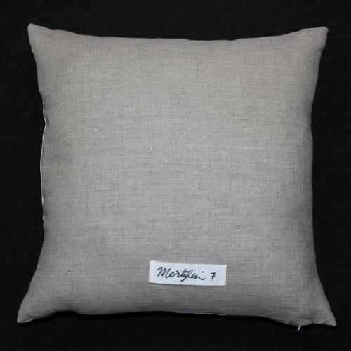 Image of Linen Charcoal Willow Rabbit Cushion