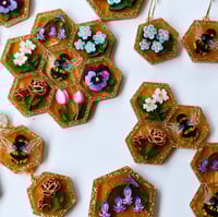 Image 4 of Beehive in Bloom - Brooch  (large) 