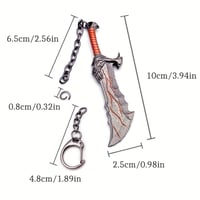 Image 2 of Gaming Weapon Keychain For Men, Metal Mens Ax Hammer Weapons Keychain Pendant, Christmas Gifts For G
