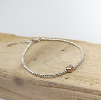Image 3 of Heart bracelet ~ silver, yellow gold or rose gold