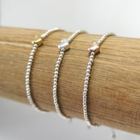 Image 1 of Heart bracelet ~ silver, yellow gold or rose gold