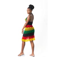 Image 2 of One Love Rasta crotchet dress