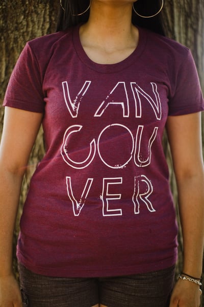 Image of Vancouver, we love you T-shirt (Cranberry)