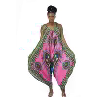 Image 2 of Dashiki vibe pink jumpsuit 