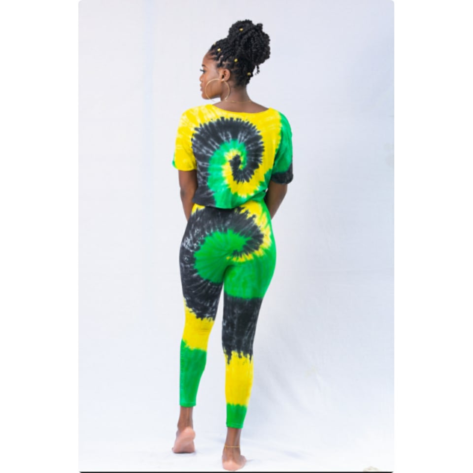 Jamaica tyedye leggings set 