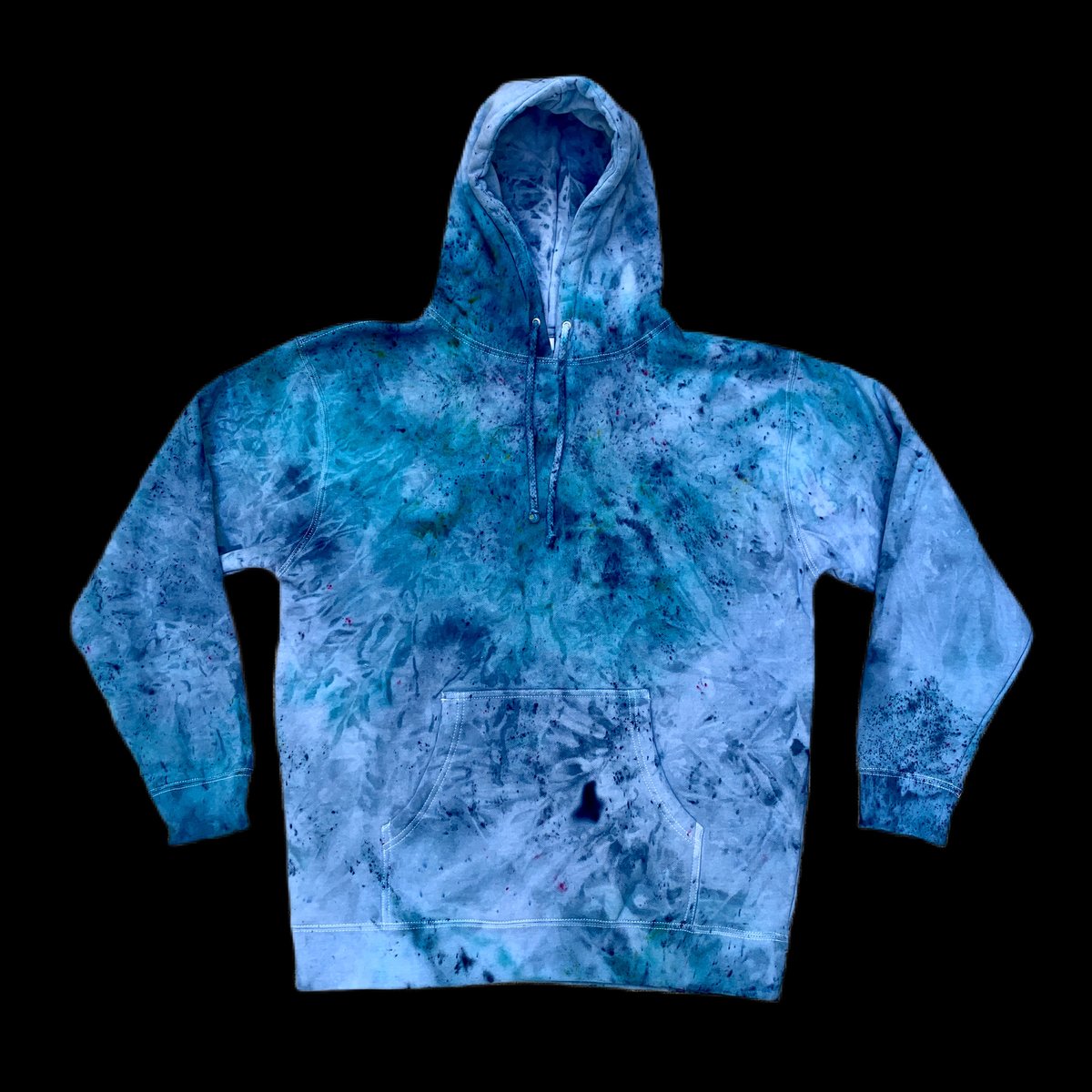 Custom Hand Dyed Heavyweight Pullover Hoodies!! - Blue Galaxy