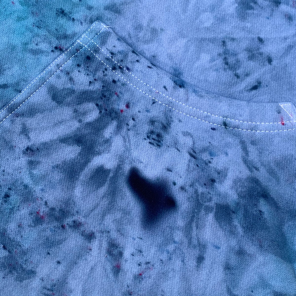 Custom Hand Dyed Heavyweight Pullover Hoodies!! - Blue Galaxy