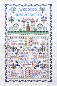 Image 1 of Wedding Sampler Tea Towel