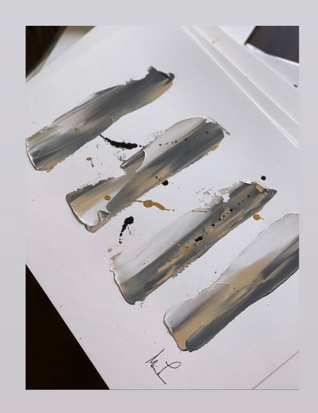 Image of “Gray vs Grey” 9 x 12 Acrylic Paper