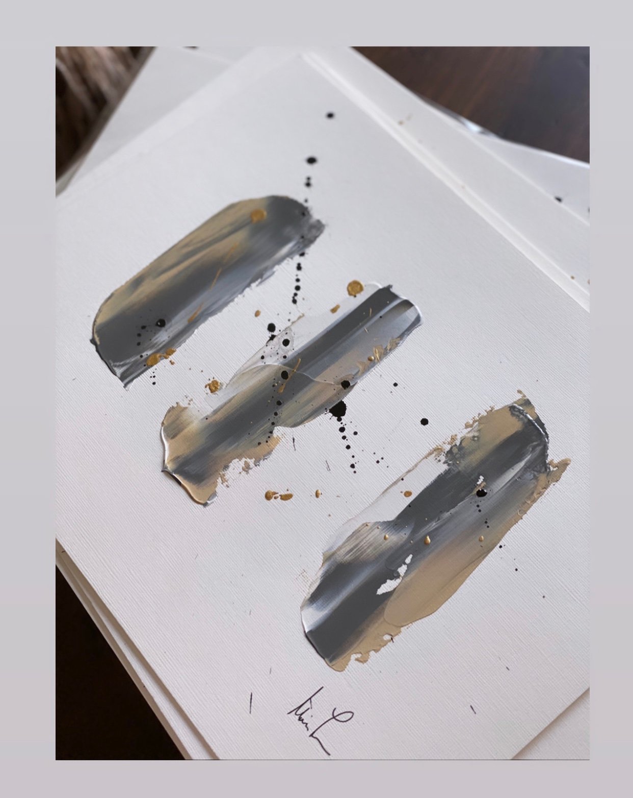 Image of “Gray vs Grey II” 9 x 12 Acrylic Paper