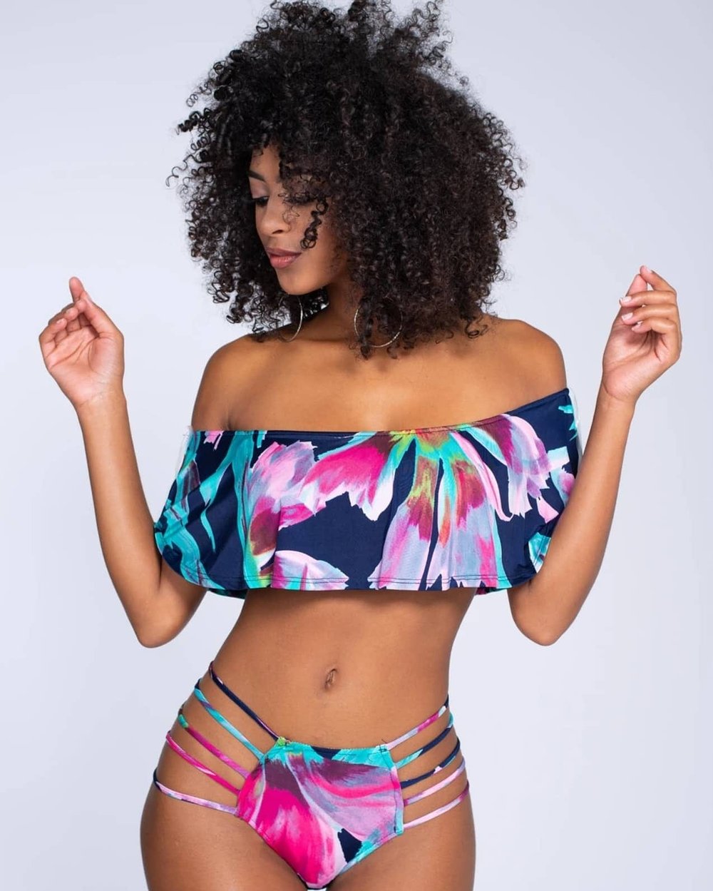 3 Piece Tropical Swimsuit