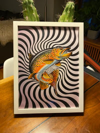 Image 1 of Framed Brown Trout Spiral Print 