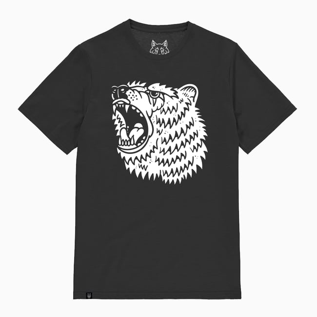 Angry Grizzly Bear T-Shirt Organic Cotton