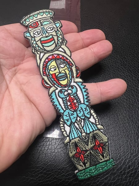 Image of 6” Tiki Room Totem patch with iron on backing