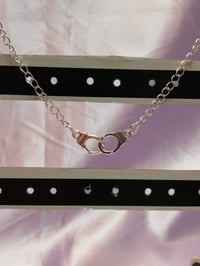 Silver handcuff choker 