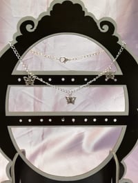 Silver butterfly choker 