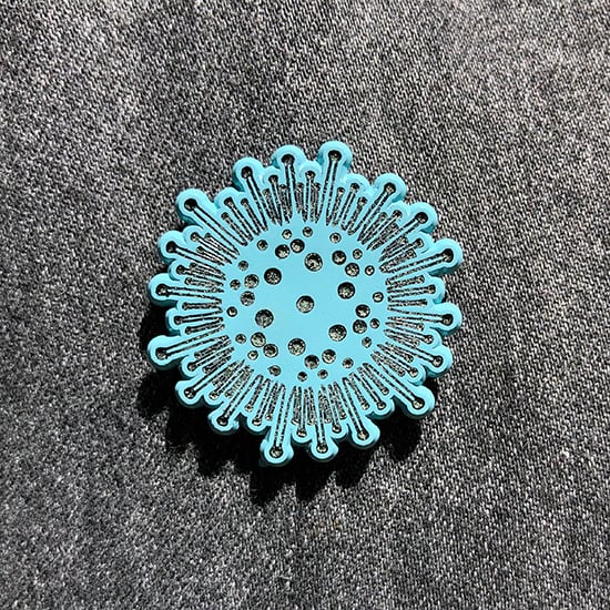 Image of Corallimorph Glow In The Dark Pin 