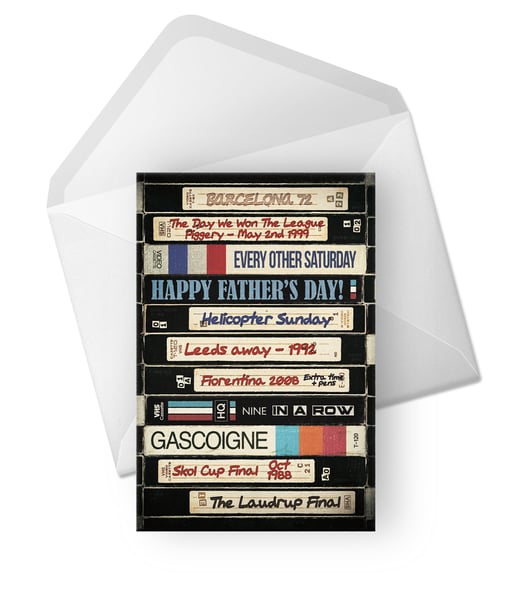 Image of Retro Father's Day Cards for Rangers fans.