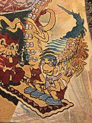Image of 'Bartsploitation: Journey for The Golden Slinsgshot' woven blanket