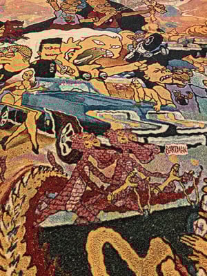 Image of 'Bartsploitation: Journey for The Golden Slinsgshot' woven blanket