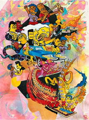 Image of 'Bartsploitation: Journey for The Golden Slinsgshot' woven blanket