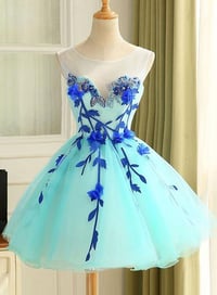Image 1 of Lovely Short Mint Green Party Dress, Cute Homecoming Dress