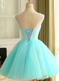 Image 2 of Lovely Short Mint Green Party Dress, Cute Homecoming Dress